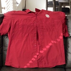 OU Crimson Button-Up Shirt
